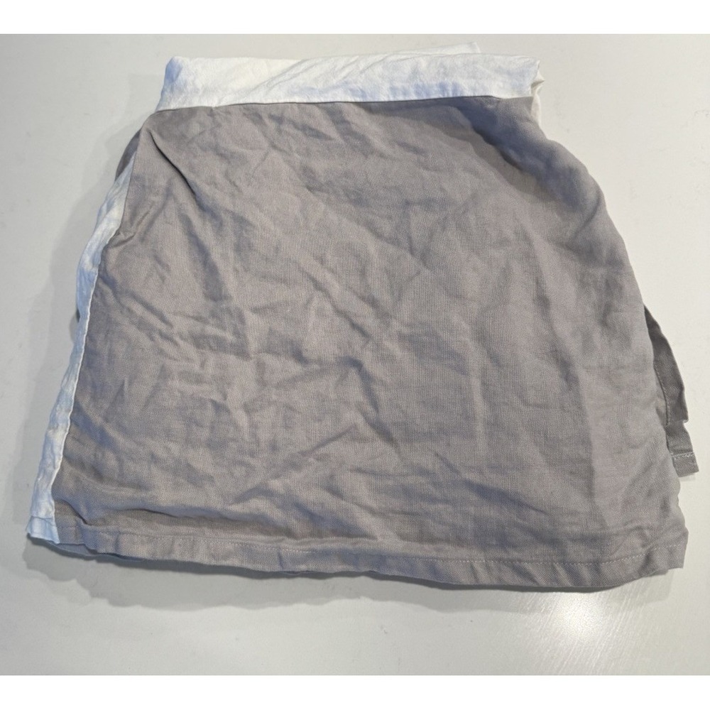 Restoration Hardware Baby & Child Crib Skirt Gray Linen Drop Split Coastal
